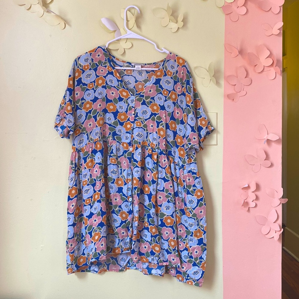 Cute floral babydoll dress! Perfect for the beach! Great for Petites.